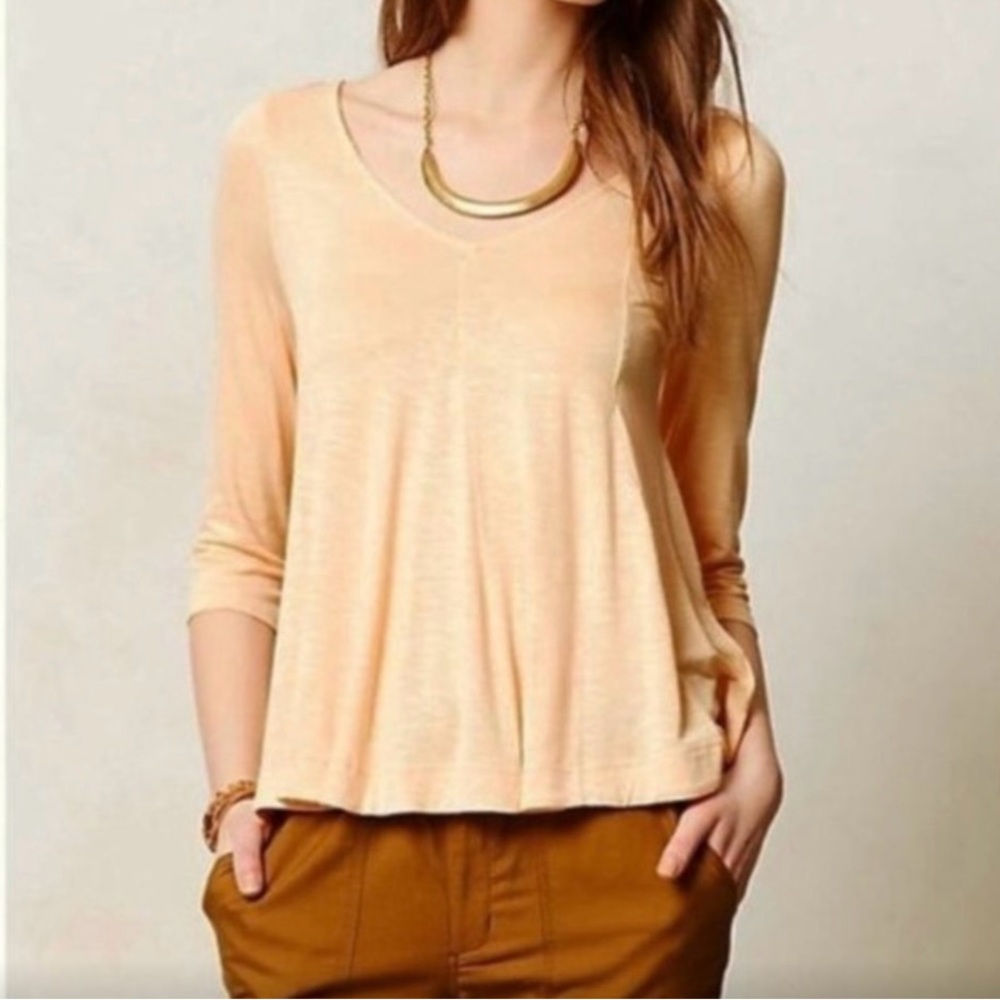 Anthropologie Peach Blouse